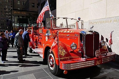 アメリカのヴィンテージ消防車